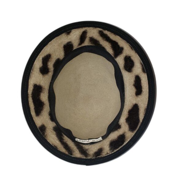 Makins New York Cloche Hat Womens Medium Leopard Print Faux Fur Ribbon Chic main image 8